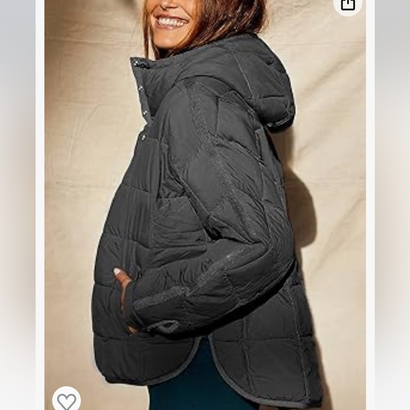 Black Oversized Pullover Puffer Jacket - Picture 1 of 9